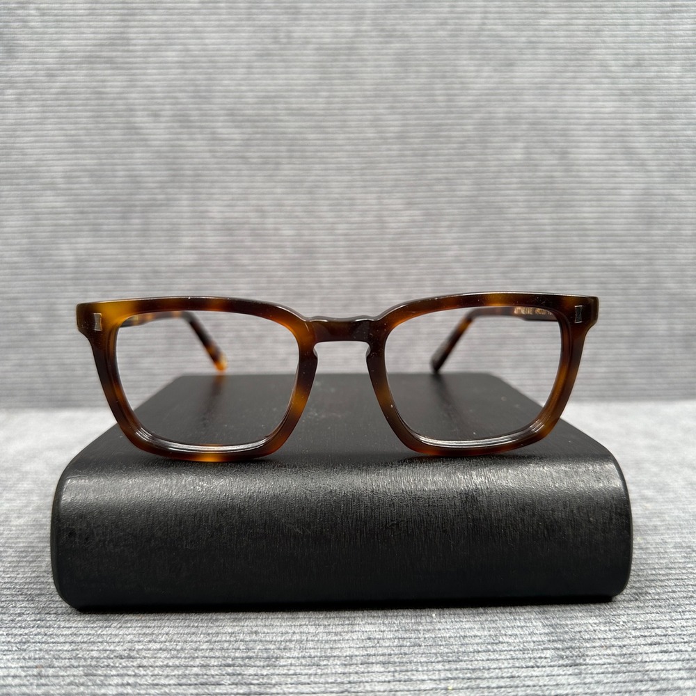 Cubitts Attneave Dark Turtle Tortoiseshell Square Eyeglasses 49-21-150 Frames